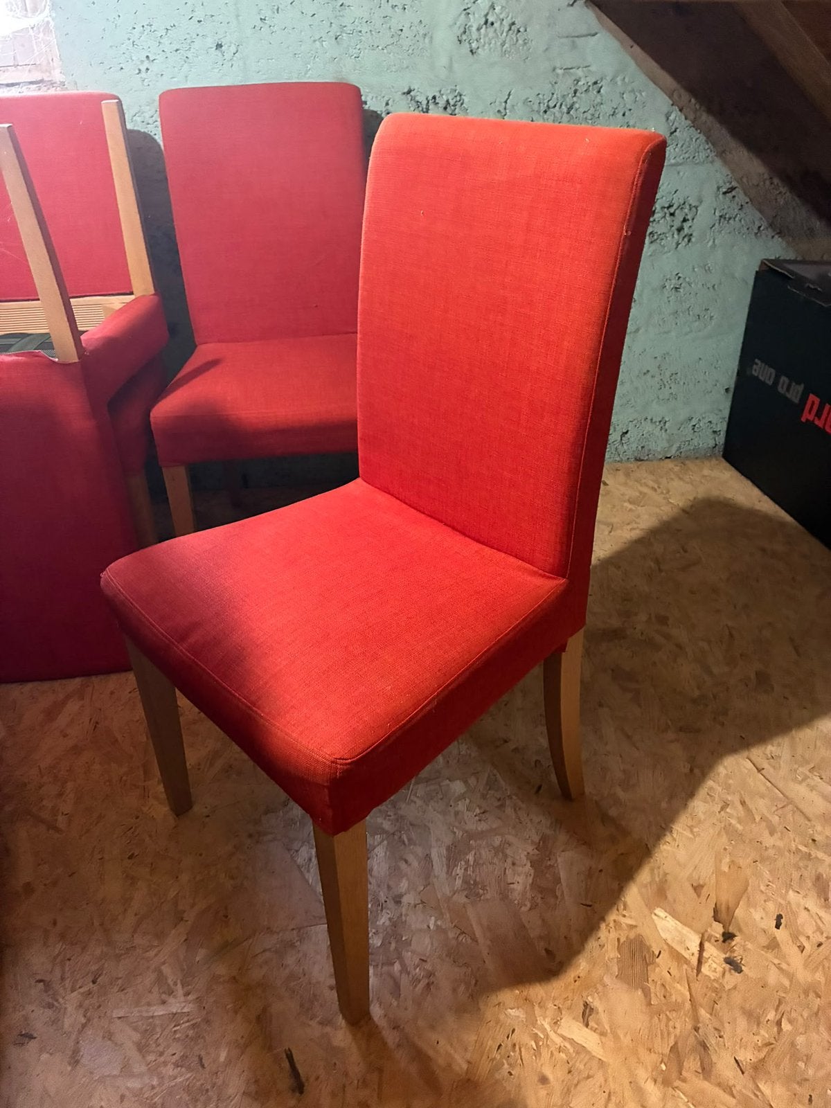 8 stoelen, Huis en Inrichting, Ophalen, Zo goed als nieuw, Rood