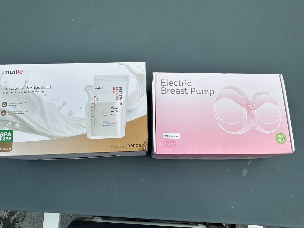 2pcs Electric Breast Pump+Breastmilk Storage Bags, Enlèvement, Comme neuf, Tire-lait