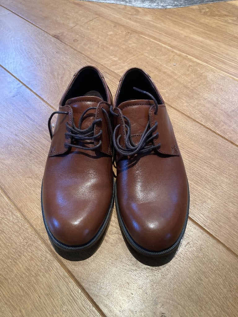 lederen herenschoenen Ecco maat 40 cognac kleur, als nieuw, Ophalen, Ecco, Overige kleuren, Nieuw