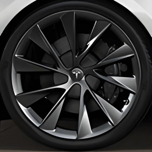 Originele Tesla 21" Sonic Carbon Twin Turbine velgen, Auto-onderdelen, Banden en Velgen, Velg(en), 21 inch, 265 mm, Ophalen of Verzenden