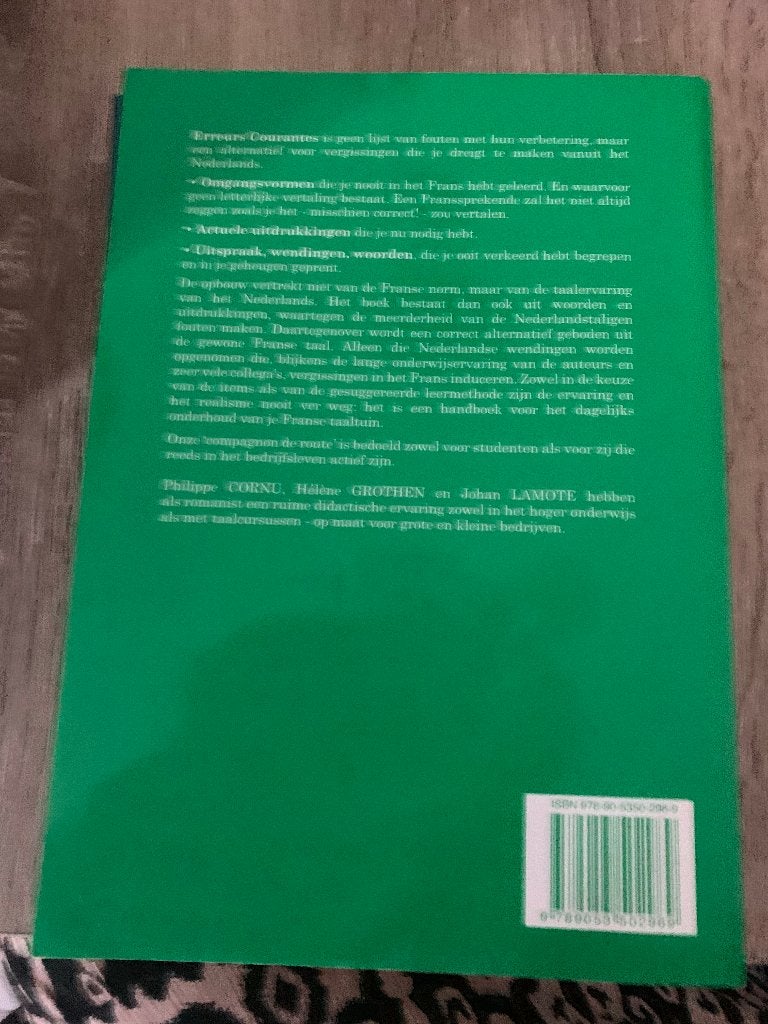 Erreurs courantes, Ophalen, Gelezen, Hogeschool