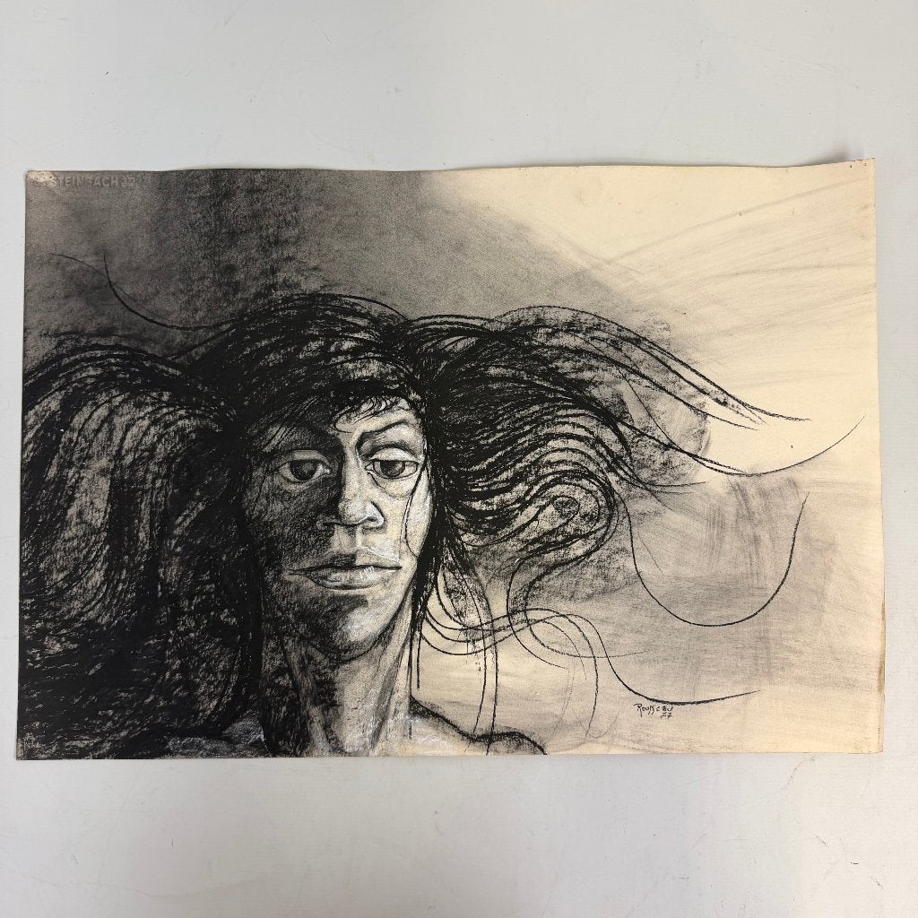 Houtskool op papier door Alain Rousseau, Ophalen of Verzenden