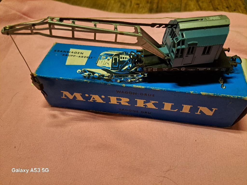 "HO"wagon -grue marklin ref 4611TBE LG 19cm vintage, Hobby en Vrije tijd, Modeltreinen | H0, Zo goed als nieuw, Wagon, Märklin