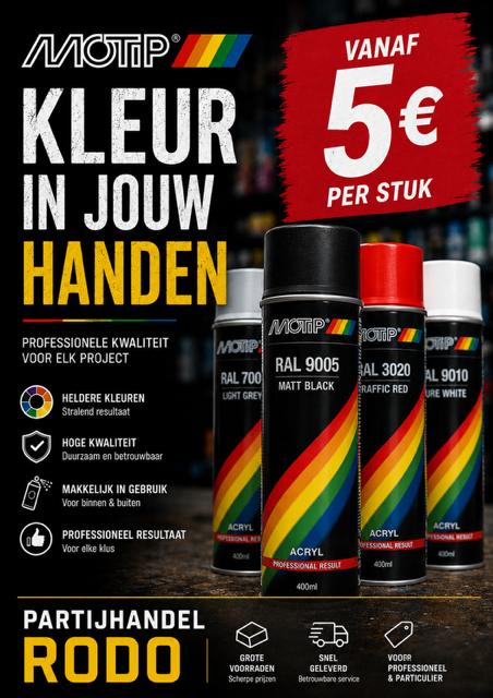 motip spuitbus, Ophalen, Nieuw