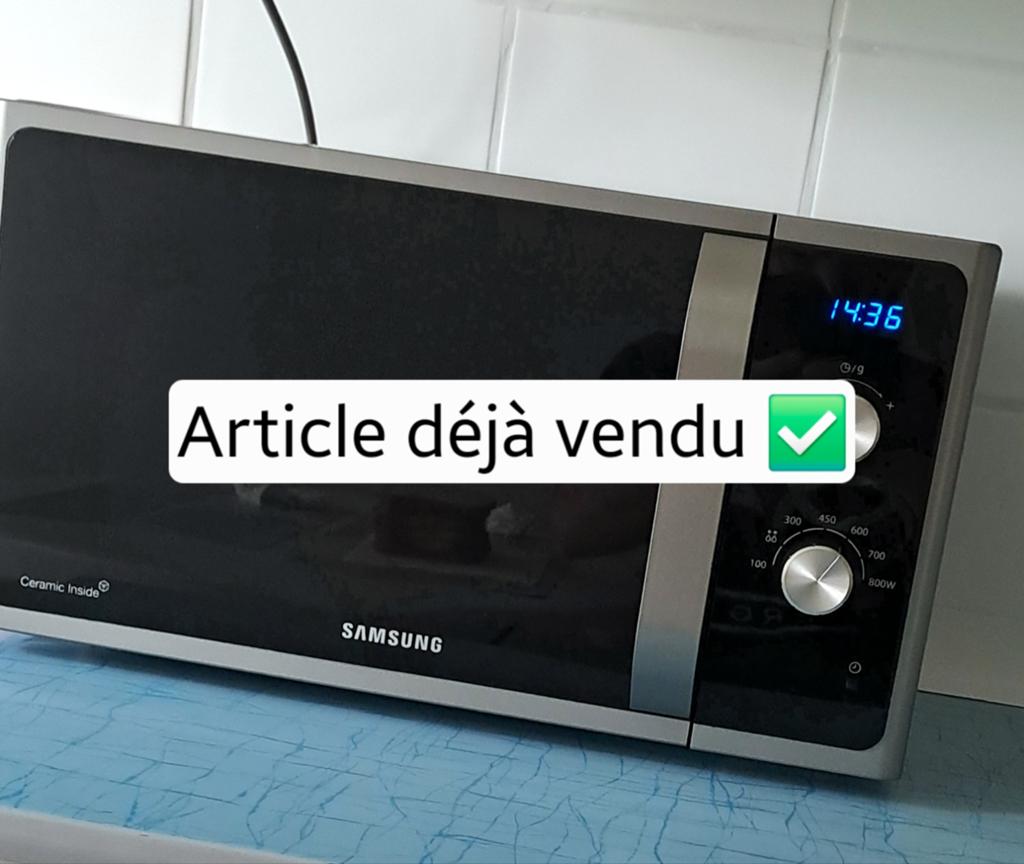 Micro-onde samsung gris très bon état / Article vendu ✅️, Electroménager, Micro-ondes, Comme neuf, Enlèvement, À Poser, Four
