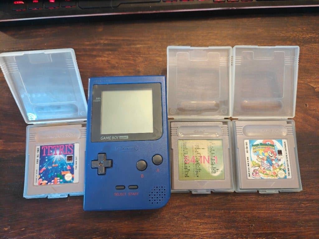 Gameboy Pocket + Games: Tetris, 54 in 1 & Super Mario Land 2, Consoles de jeu & Jeux vidéo, Enlèvement, Utilisé, Game Boy Pocket