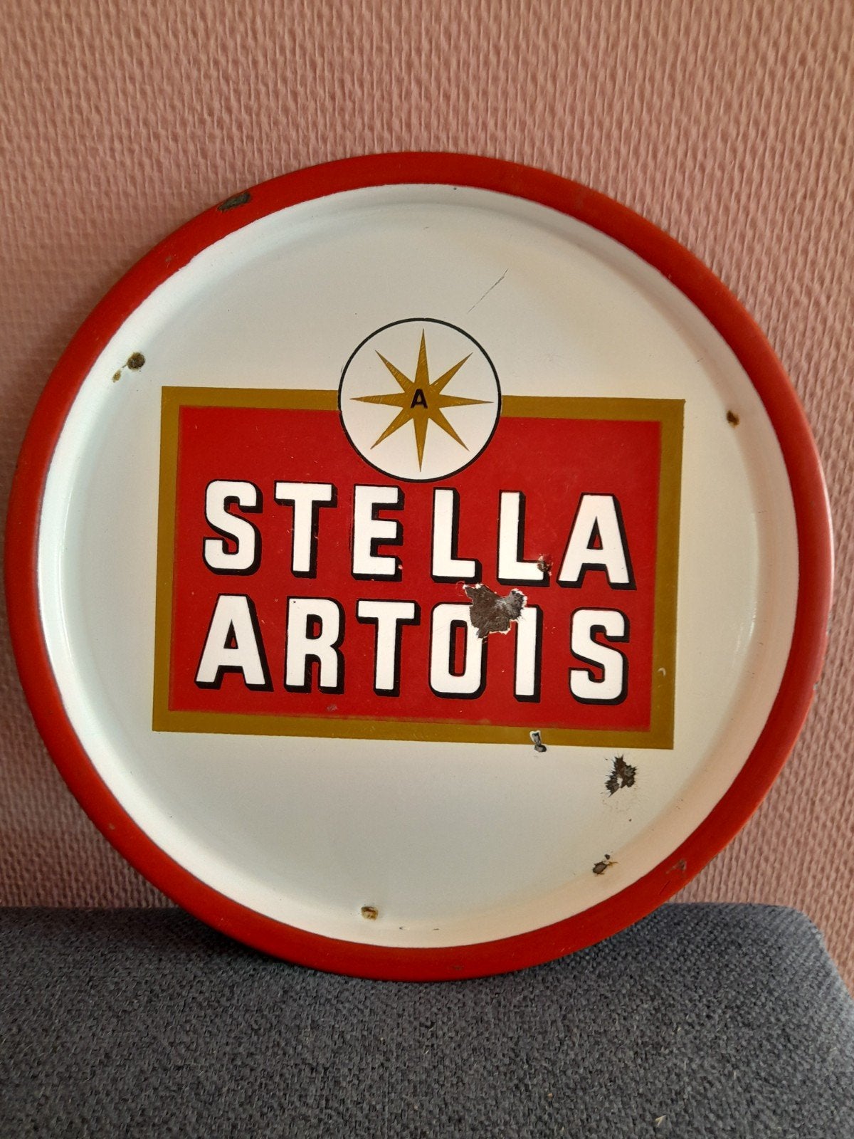 Emaille dienblad Stella artois, Verzamelen, Biermerken, Ophalen of Verzenden, Stella Artois