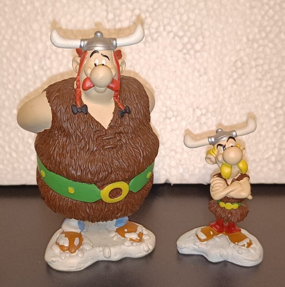 Asterix en Obelix in Vikingoutfit, Enlèvement ou Envoi, Astérix et Obélix, Comme neuf, Statue ou Figurine