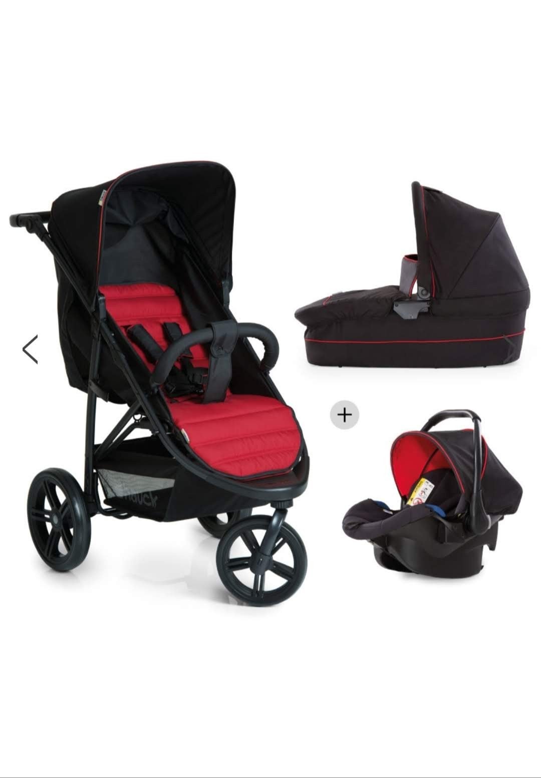 kinder autostoel set Hauck Rapid 3, Autres marques, Poussette combi, Avec siège auto, Comme neuf