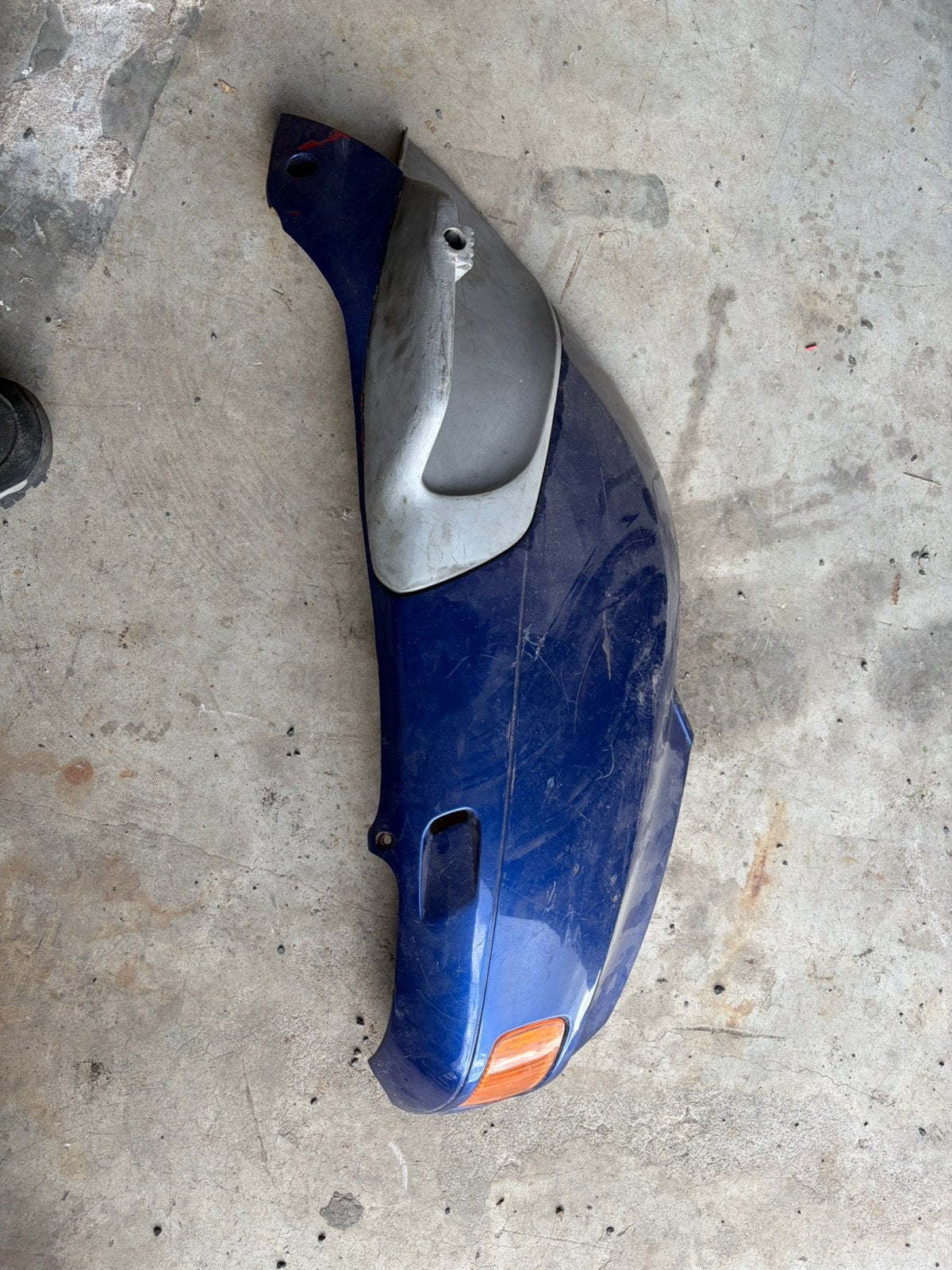 Capot arrière gauche bleu Piaggio Quartz — Original, Enlèvement, Utilisé, Capot