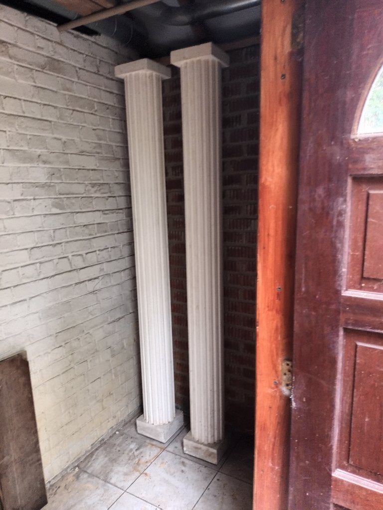 Colonnes Grec en plâtre, Enlèvement, Comme neuf