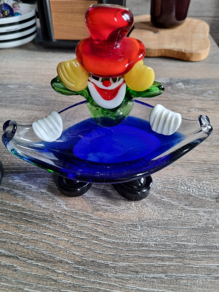 Cendrier clown verre Murano, Antiquités & Art, Enlèvement