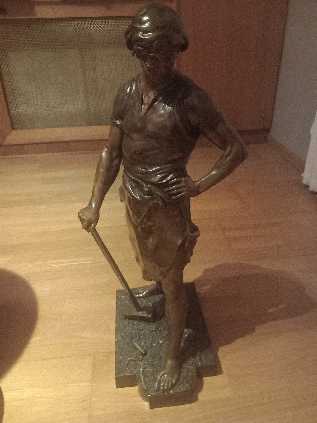 Le fogeron Emile Louis Picault 1833 - 1915, Antiquités & Art, Enlèvement, Statue