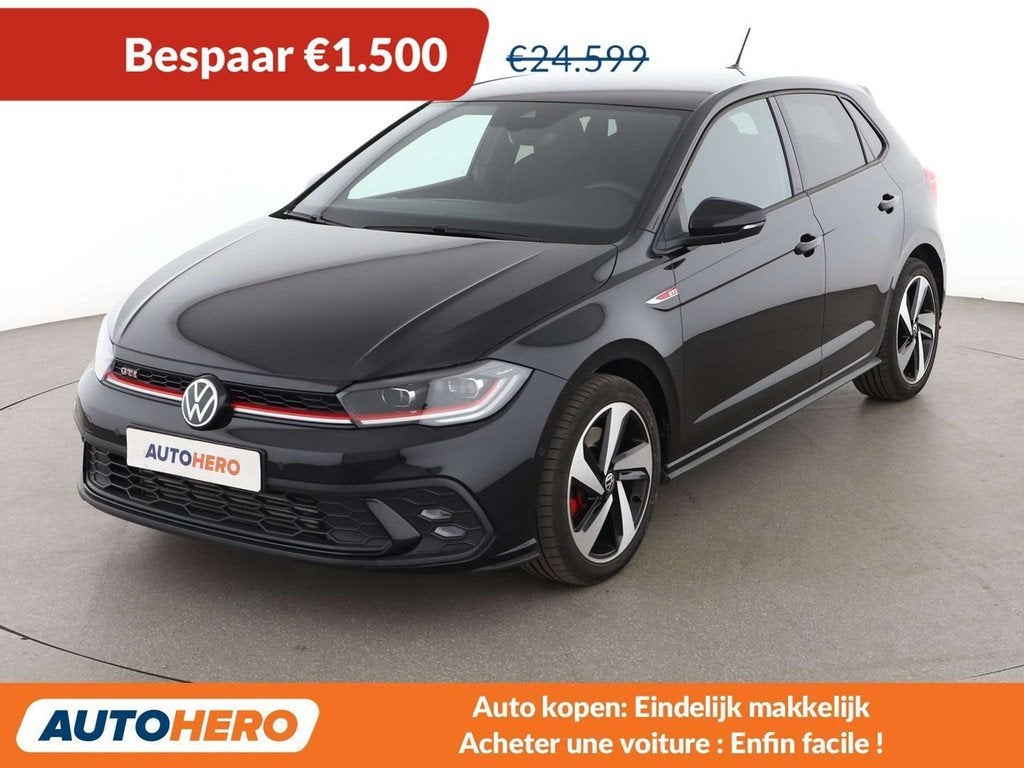 Volkswagen Polo 2.0 TSI GTI (bj 2023, automaat), Auto's, Stof, Euro 6, 1984 cc, Zwart