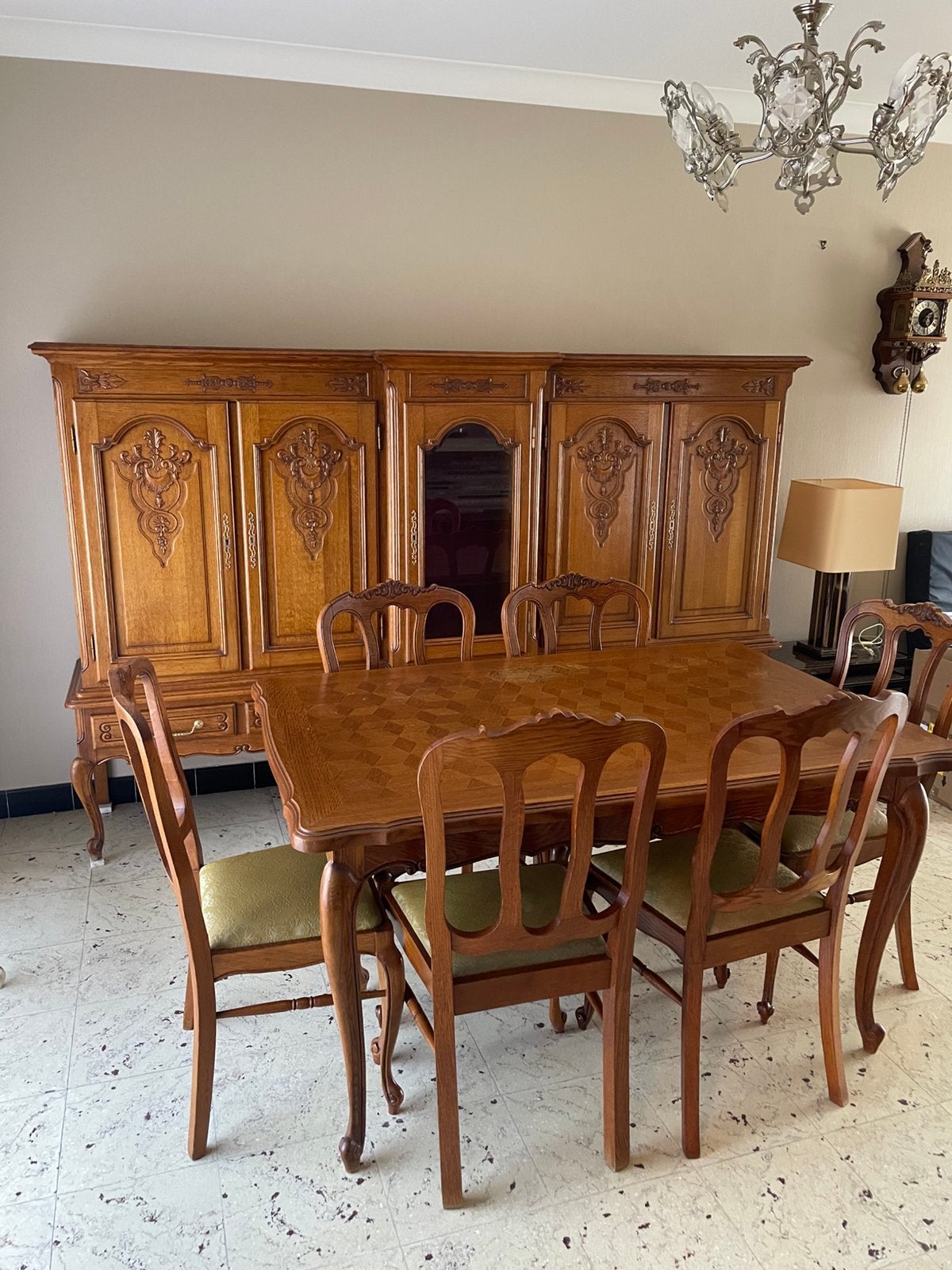 Eetkamer, Huis en Inrichting, Complete eetkamers, Ophalen, Gebruikt, Klassiek, 4 tot 6 stoelen