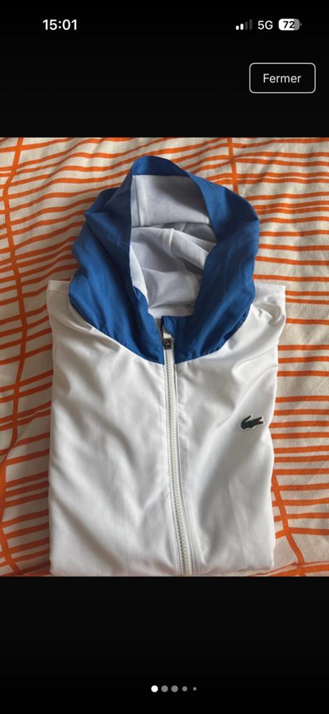 Tres belle veste Lacoste, Enlèvement, Comme neuf, Taille 56/58 (XL), Blanc
