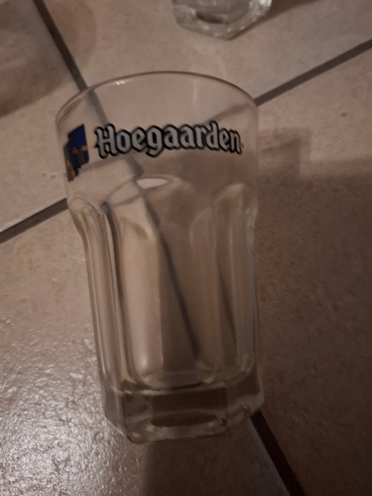 6 glazen "Hoegaarden", Ophalen, Overige stijlen, Nieuw, Wit