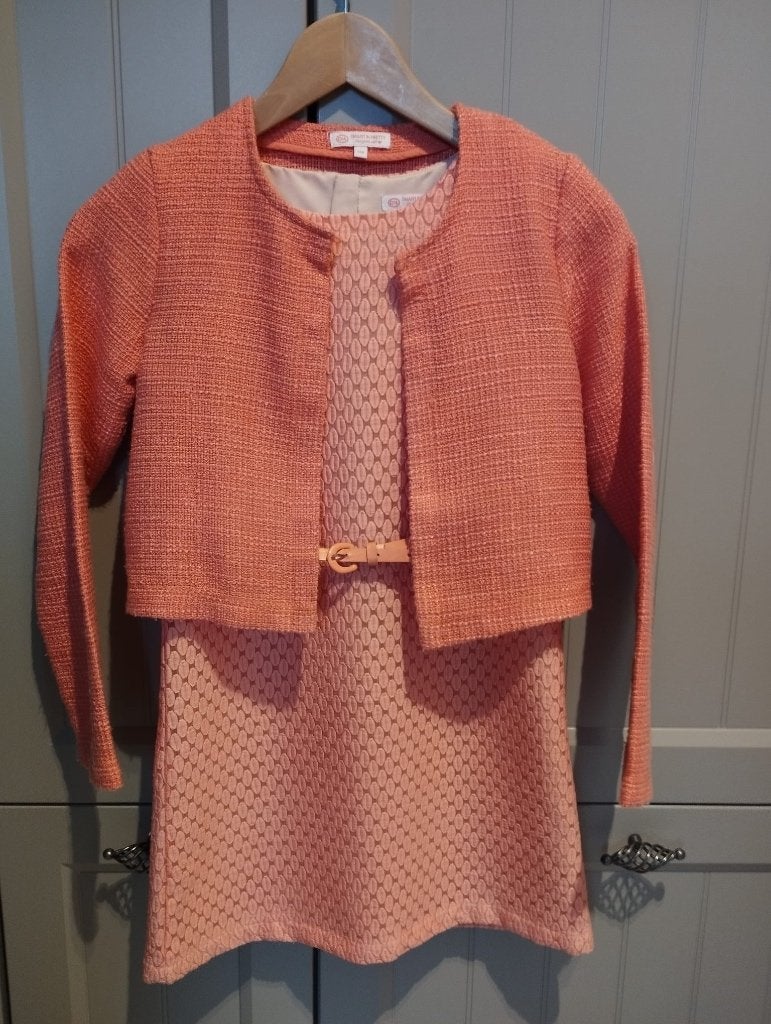 Robe avec gilet et ceinture (Smart & Pretty), Comme neuf, Enlèvement, Fille, C&A