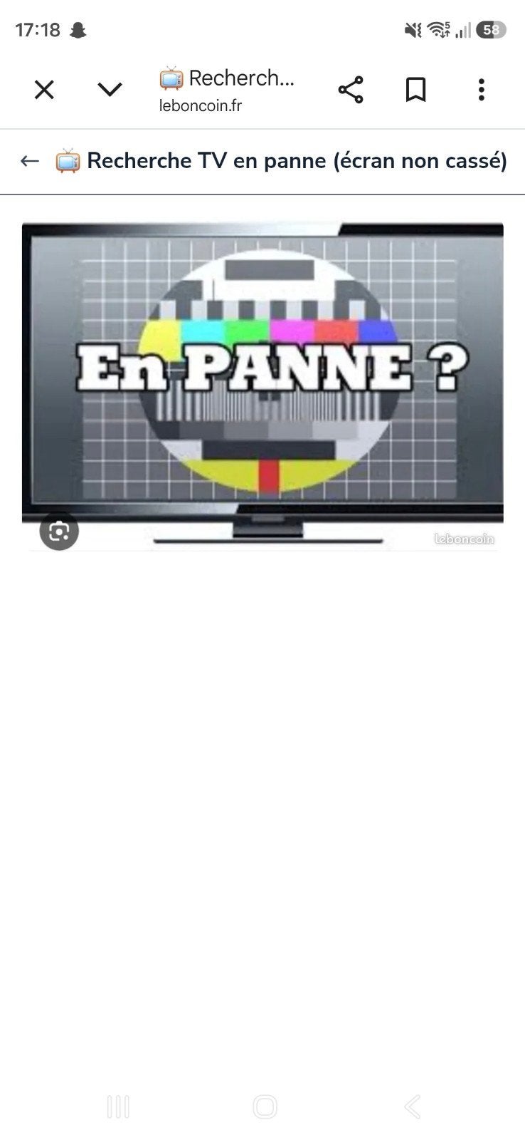 rachete tv led en panne, Enlèvement, LED