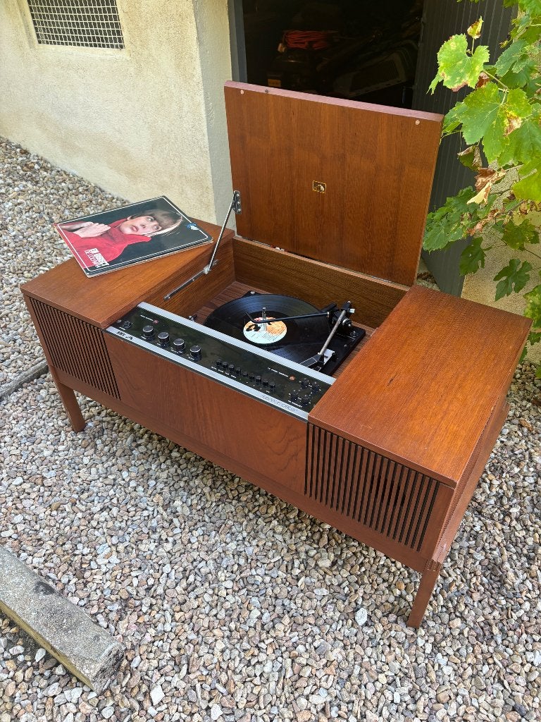 Vintage HMV Stereomaster 2419 Radiomeubel (Jaren '70), Audio, Tv en Foto, Platenspelers, Gebruikt, Platenspeler, Overige merken