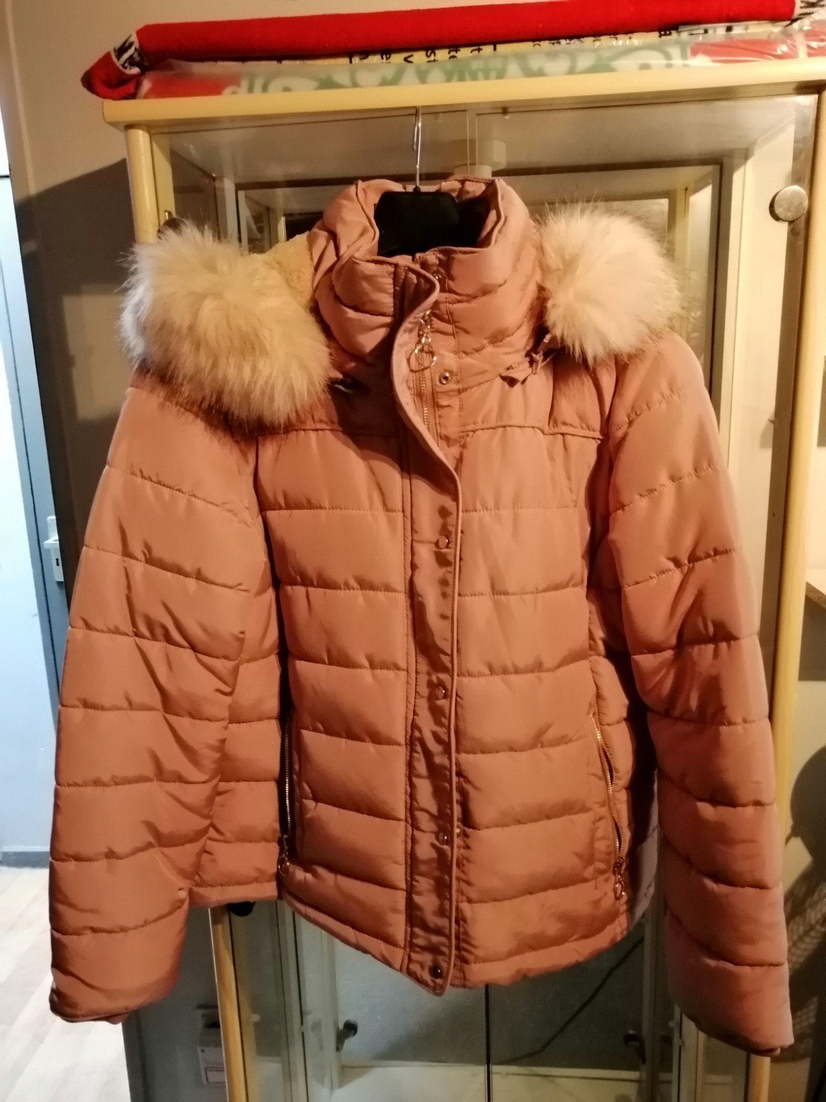 Roze jas m - kaki jas m merk pimpkin, Kleding | Dames, Ophalen, Zo goed als nieuw, Maat 46/48 (XL) of groter, Blauw
