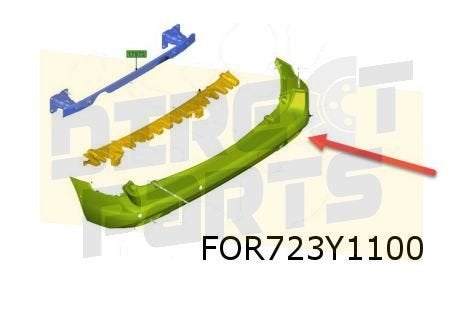 Ford Transit Courier (1/24-) achterbumper (Carbon zwart) Ori, -, Verzenden, -, Nieuw