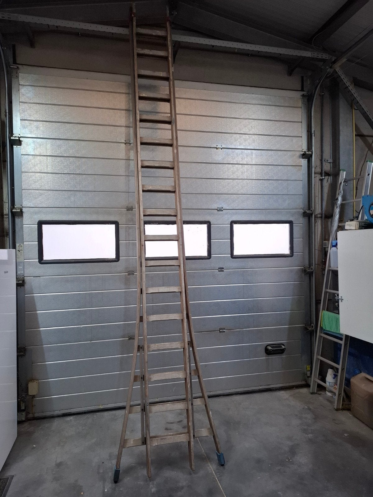 Échelle en bois 2x17 marches, Pliable ou rétractable/escamotable, Échelle, Enlèvement, Utilisé