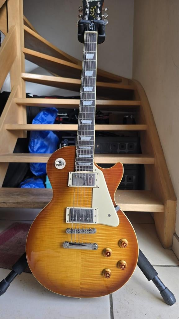 Epiphone Les Paul Standard Pro + coffre, Enlèvement, Comme neuf, Solid body, Epiphone