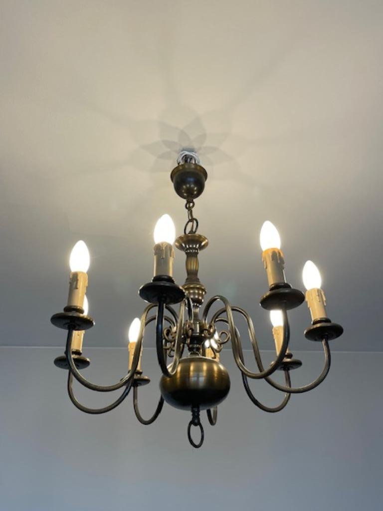 Lustre laiton 8 branches (led comprises) Faire offre, Enlèvement, Comme neuf