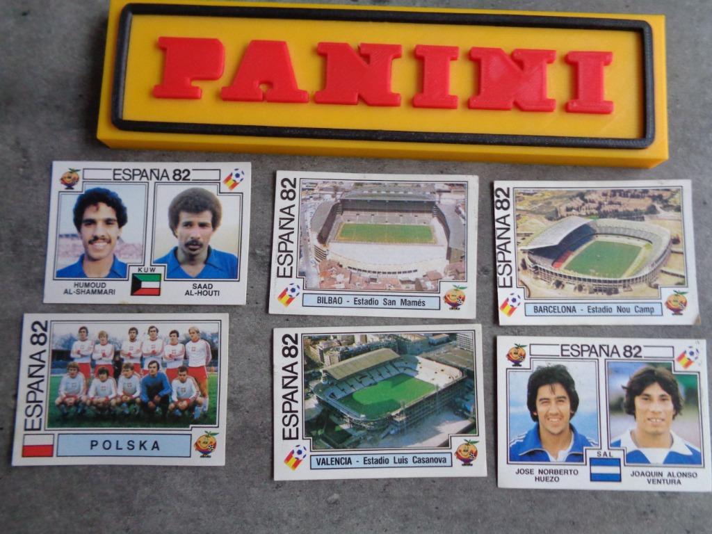 PANINI voetbal stickers WK 82 ESPANA 1982  world cup 6X, Verzenden, Zo goed als nieuw