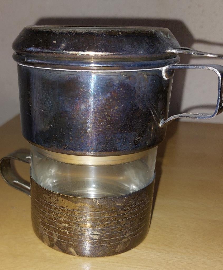 2 Cafetières filtre argenté 1 tasse, 1 tasse, Café moulu, Neuf, Enlèvement