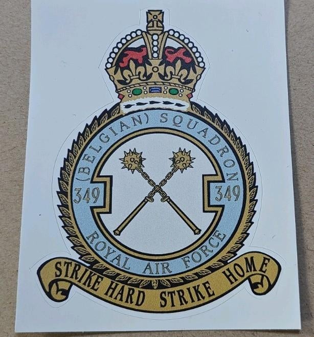 349 SQN F-16 Kleine Brogel Sticker, Ophalen of Verzenden, Luchtmacht, Embleem of Badge