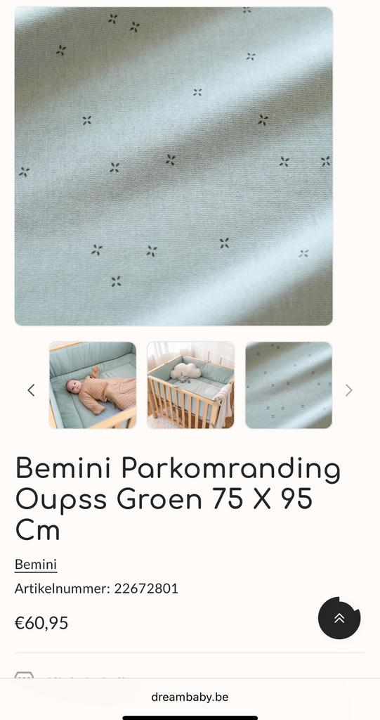 Bemini parkomranding en parklegger, Enfants & Bébés, Enlèvement, Comme neuf
