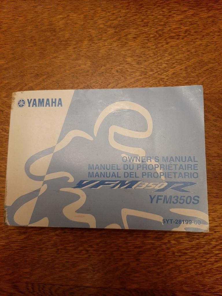 Mode d emploi pour quatt yamaha yfm 350 s, Motoren, Handleidingen en Instructieboekjes, Ophalen, Yamaha