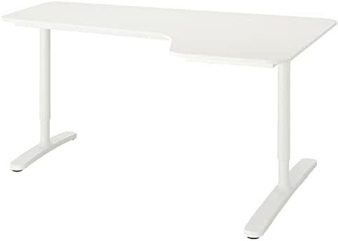 Bureau angle beekant 160x110 blanc, Enlèvement, Utilisé