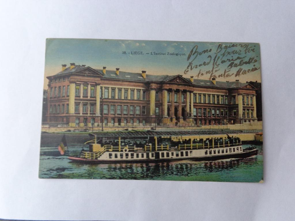 1 très ancienne carte postale de Liège (institut zoologique), Enlèvement, Liège