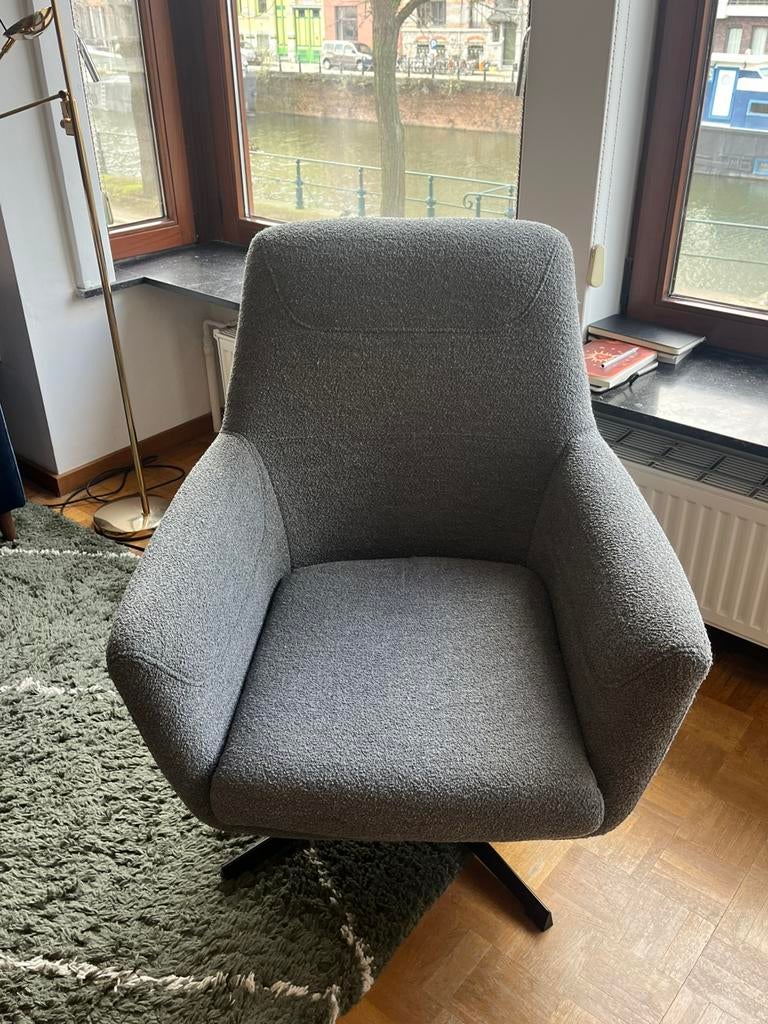 Grijs zeteltje, Huis en Inrichting, Fauteuils, Ophalen, Overige materialen, Minder dan 75 cm, Zo goed als nieuw