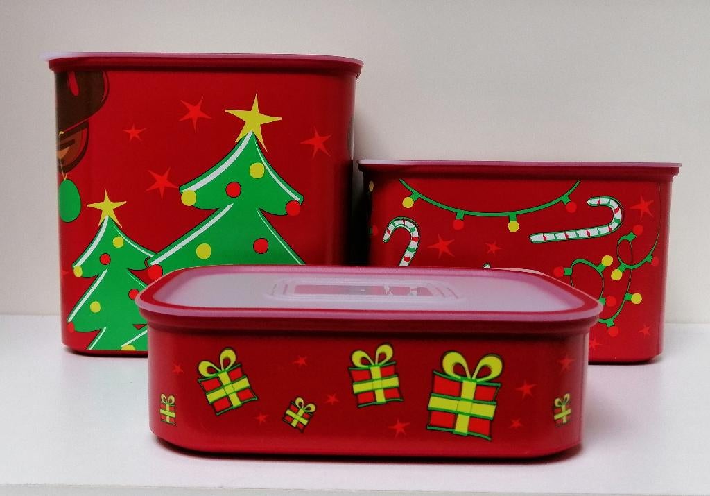 Tupperware™ « Optimum - ClickPlus oval - Noël  » rouge, Divers, Envoi, Neuf