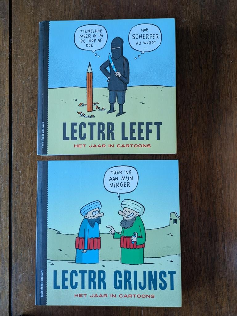 2 boeken Lectrr cartoons / samen 10 eur, Boeken, Ophalen of Verzenden, Zo goed als nieuw, Cartoons