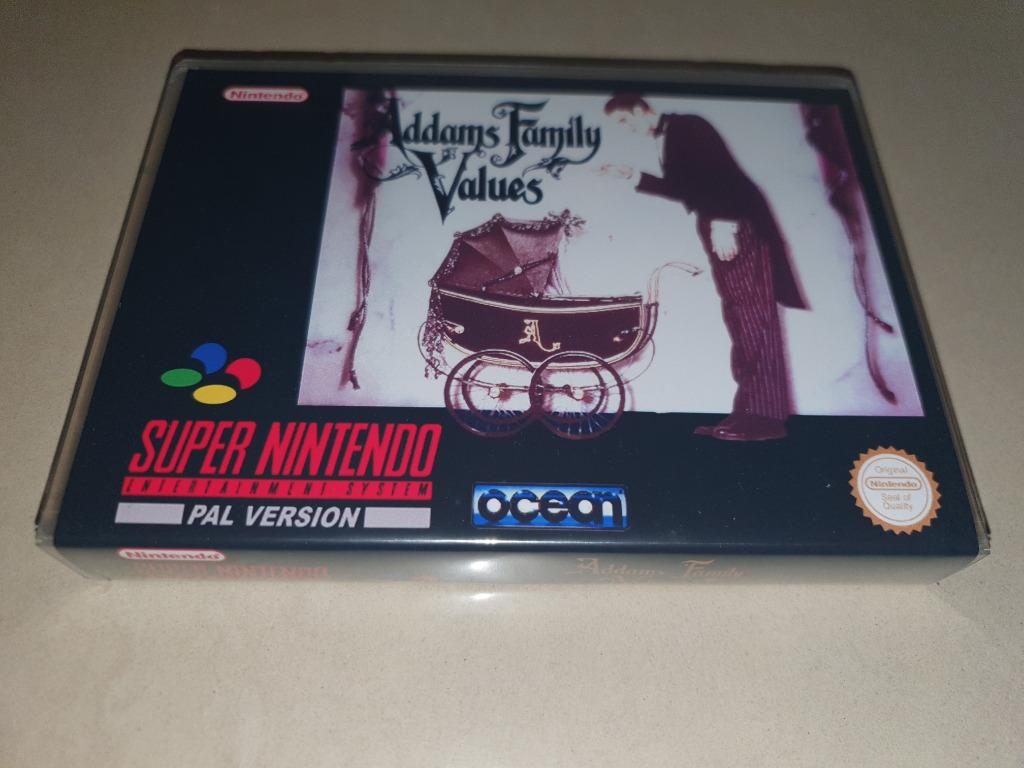 Addams Family Values SNES Game Case, Verzenden, Zo goed als nieuw