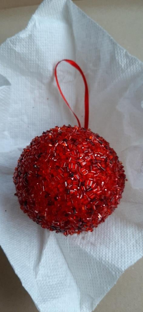 Grote prachtige pareltjes kerstballen Flamant, Diversen, Kerst, Ophalen