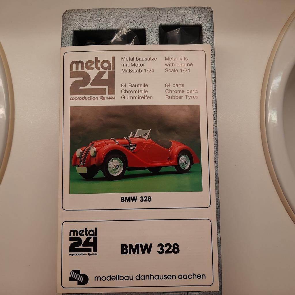 BMW 328 KIT EN MÉTAL BLANC DANNHAUSEN 1/24 *NEUF* très rare, Neuf, Autres marques, Voiture, Plus grand que 1:32