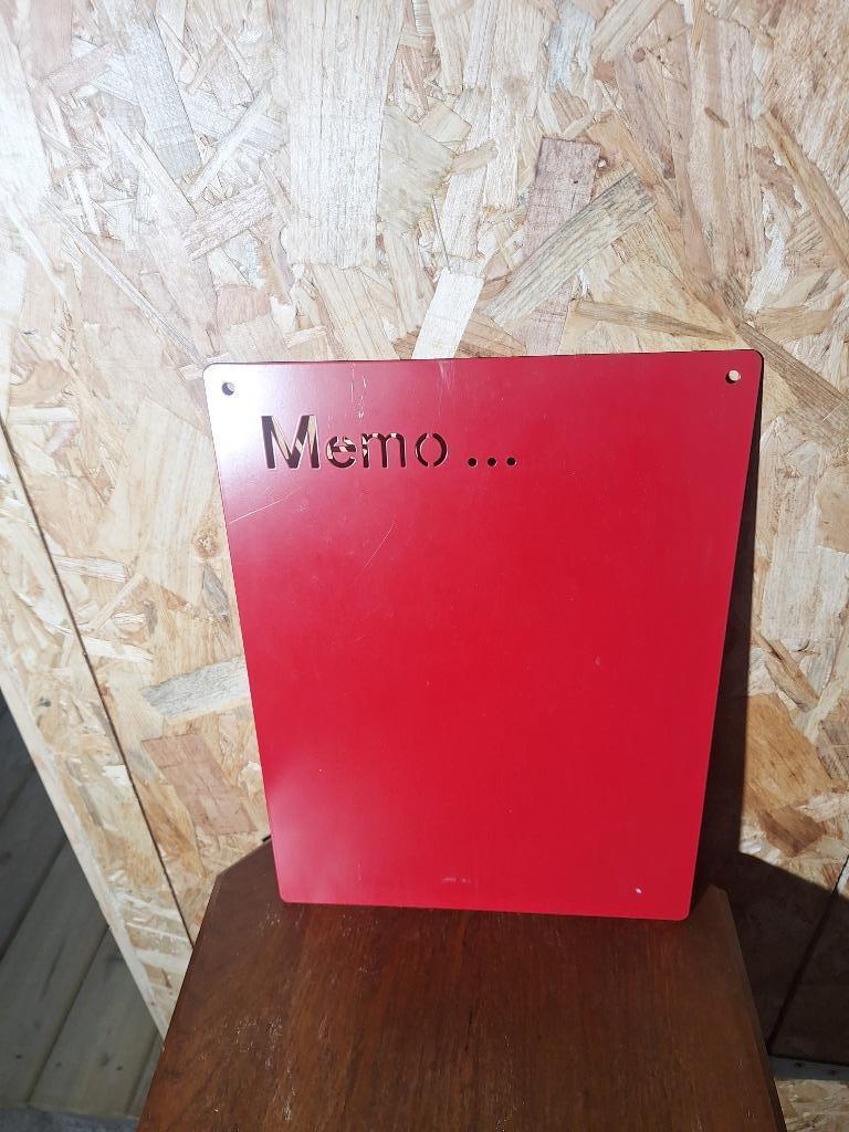 Casa memobord van rood metaal, Ophalen of Verzenden, Gebruikt