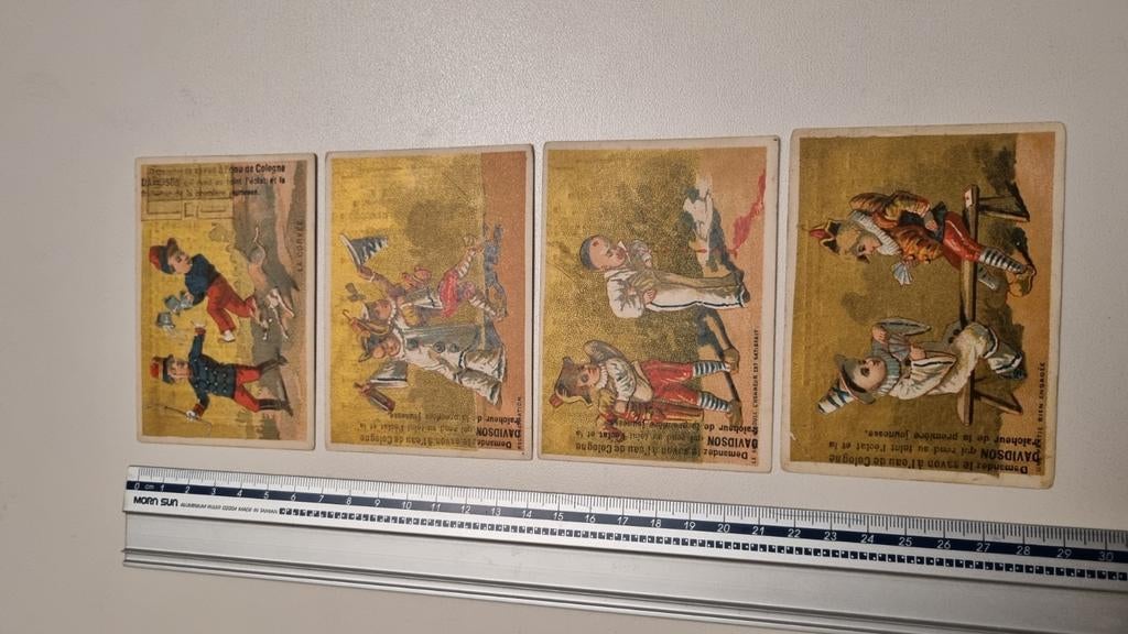 Savon à l'eau de Cologne Davidson 9 chromos 1880, Enlèvement ou Envoi