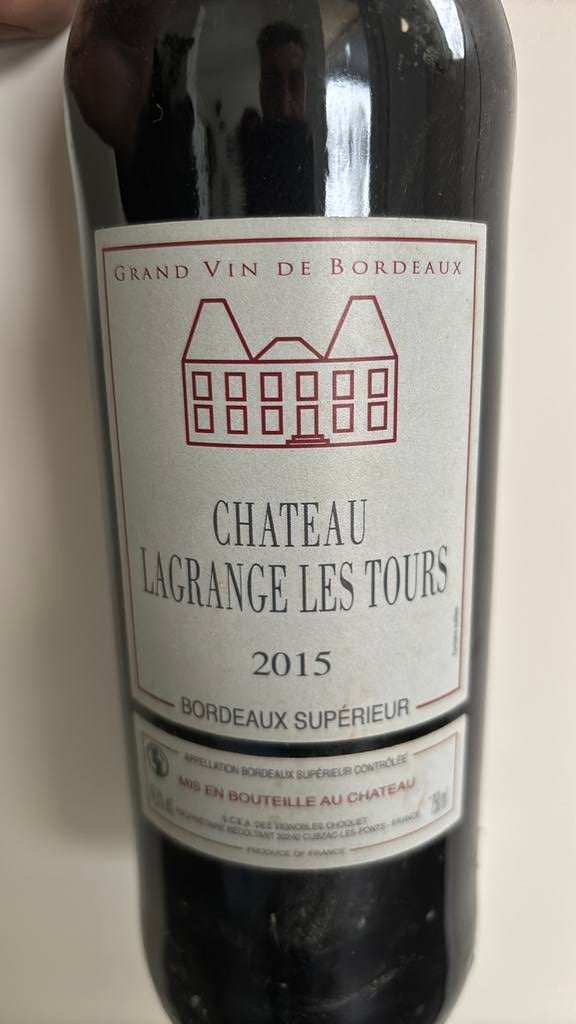2x chateau lagrange les tours 2015, Ophalen of Verzenden, Zo goed als nieuw