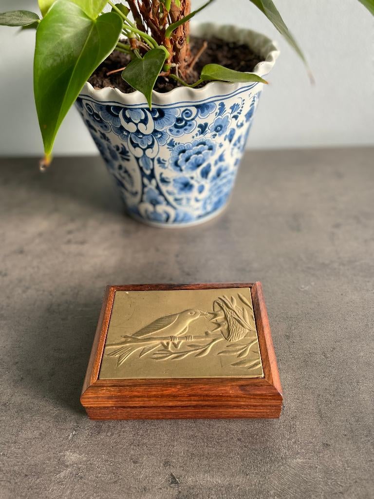 Vintage houten sieradenkistje, Antiek en Kunst, Ophalen