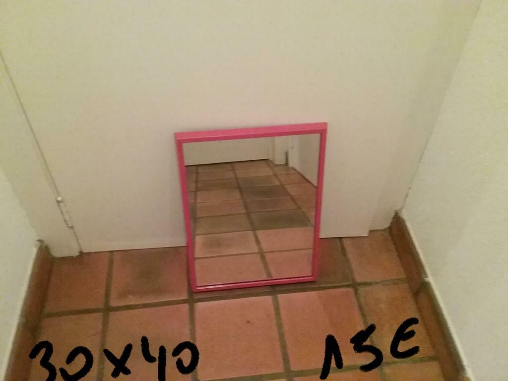 Miroir rectangulaire rouge 30x40, Enlèvement ou Envoi