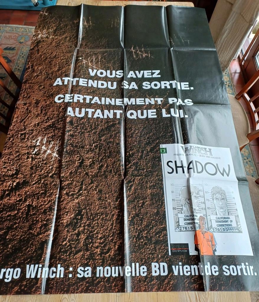 Très grande affiche publicitaire Largo Winch, Enlèvement ou Envoi, Autres personnages, Neuf, Image, Affiche ou Autocollant