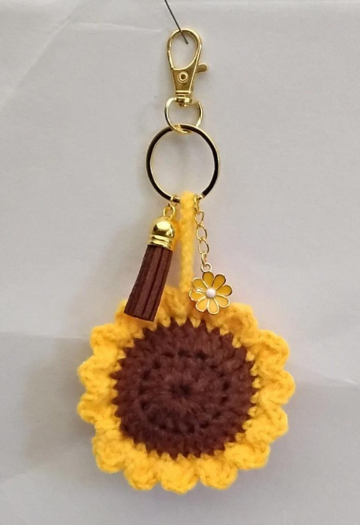 porte clés , bijoux de sac , fleur de tournesol , 14cm, Enlèvement ou Envoi, Neuf, Animal et Nature