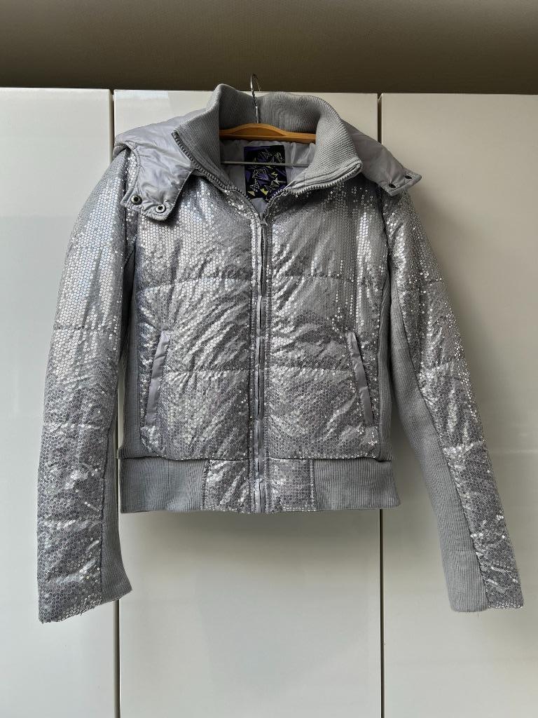Doudoune grise argentée à sequins Jennyfer - Taille L ---, Vêtements | Femmes, Taille 42/44 (L), Gris, Enlèvement ou Envoi, Comme neuf